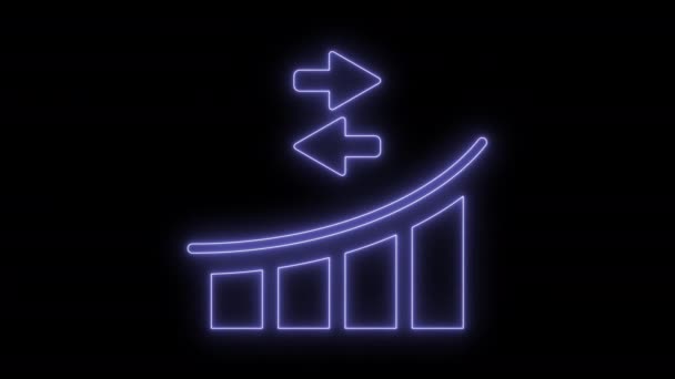 Wirtschaftsdiagramm Symbol — Stockvideo