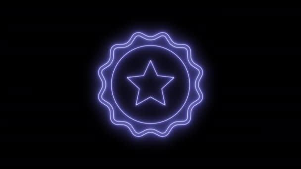 Stjärn symbol för klassificering — Stockvideo