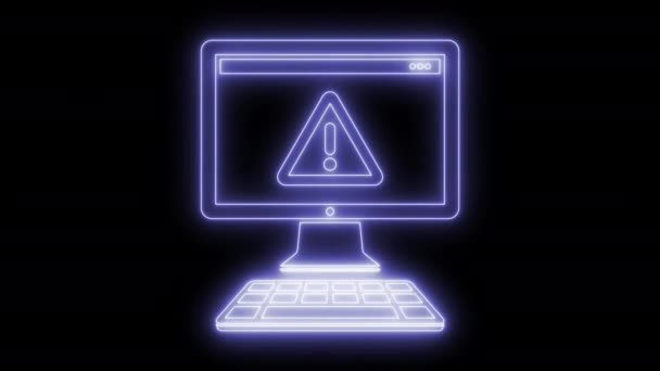 计算机警报符号 — 图库视频影像