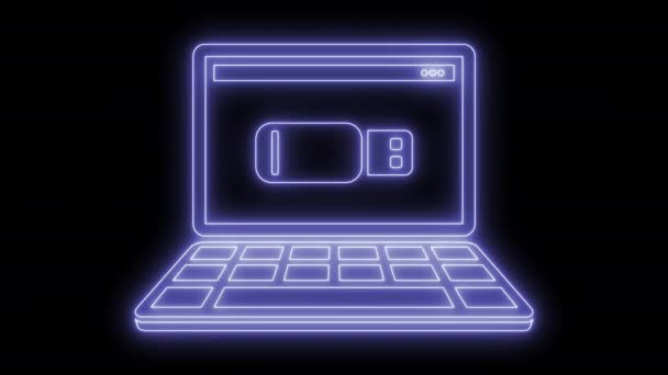 Símbolo de memoria USB — Vídeo de stock