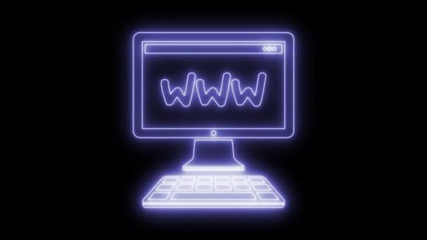 Komputer podłączony do sieci Web — Wideo stockowe