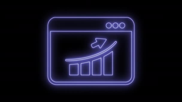 Aumento de la ventana del gráfico — Vídeo de stock