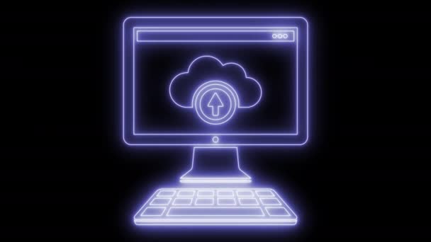 Carga de datos en la nube — Vídeo de stock