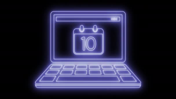 Calendar application symbol — Stock Video