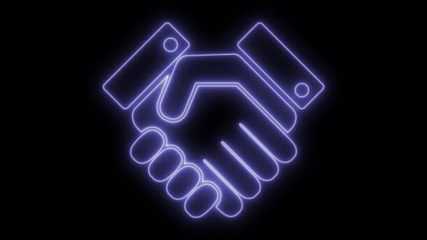 Koncept för Handshake-symboler — Stockvideo