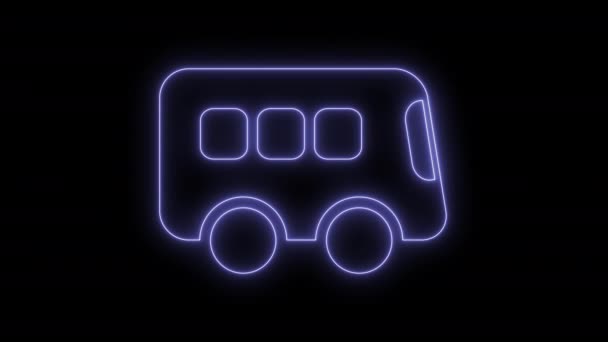 Bus symbol concept — Stock Video