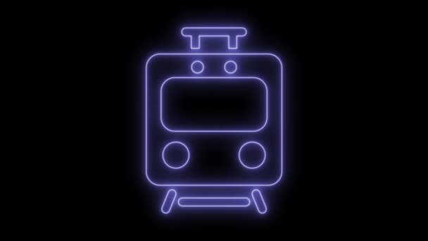 Концепция символов поезда — стоковое видео