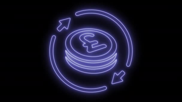 Money exchange icon - Sterling — Stock Video