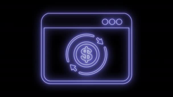 Деньги веб-службы - долларов — стоковое видео