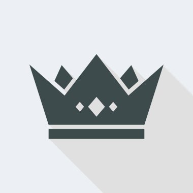 Kraliyet tacı. Düz, temiz, en az ve izole vektör illustrati