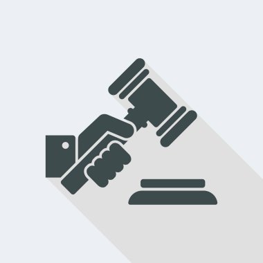 Bir yargıç tokel tutarak el