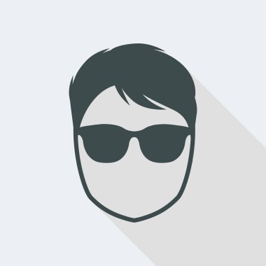 Güneş gözlüğü ile genç avatar yüz