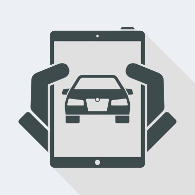 Tablet üzerinde Otomotiv Online Web sitesi