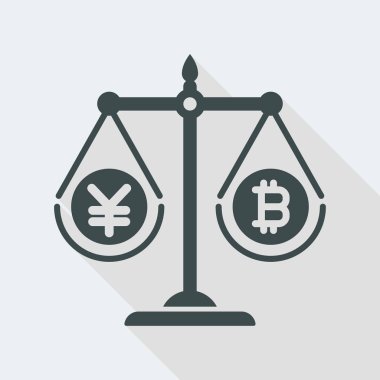 Ölçek karşılaştırın yen ve Bitcoin