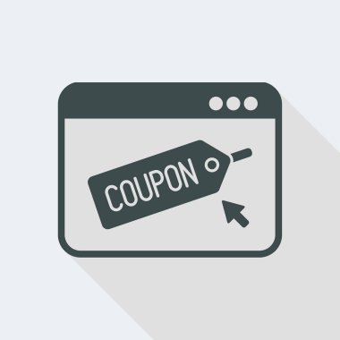 Kupon online kavramı simgesi