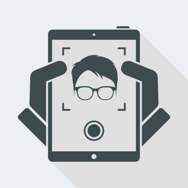 Tablet bir portre fotoğrafı çekmek