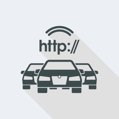 Web bağlı araba simgesi 