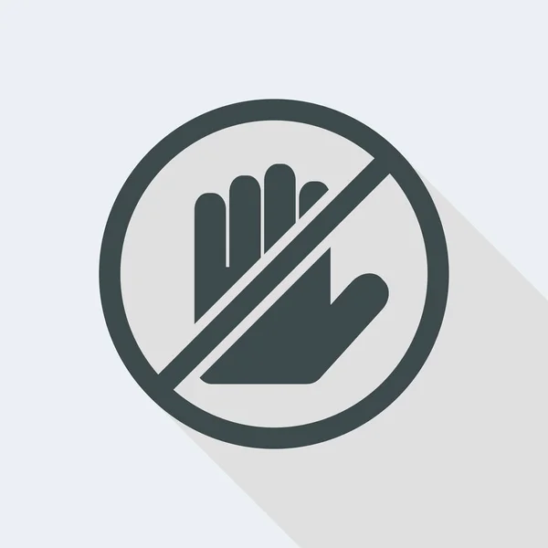 No toque el icono — Archivo Imágenes Vectoriales