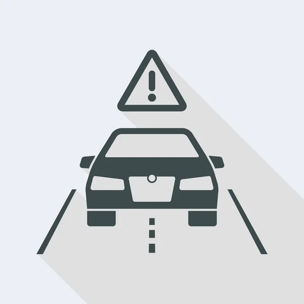 Driving car alert icon — Stock Vector