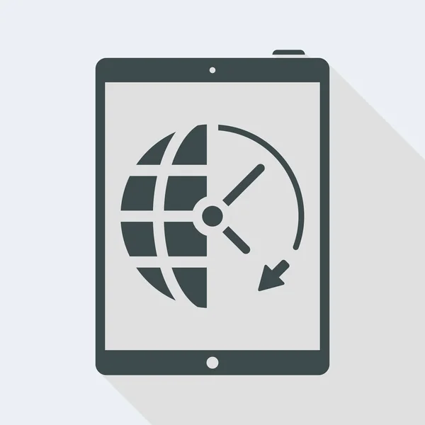 Internationale schnelle Online-Dienste auf dem Tablet — Stockvektor