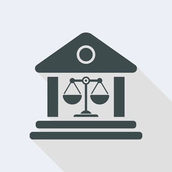 Instituto legal ícone plano — Vetor de Stock