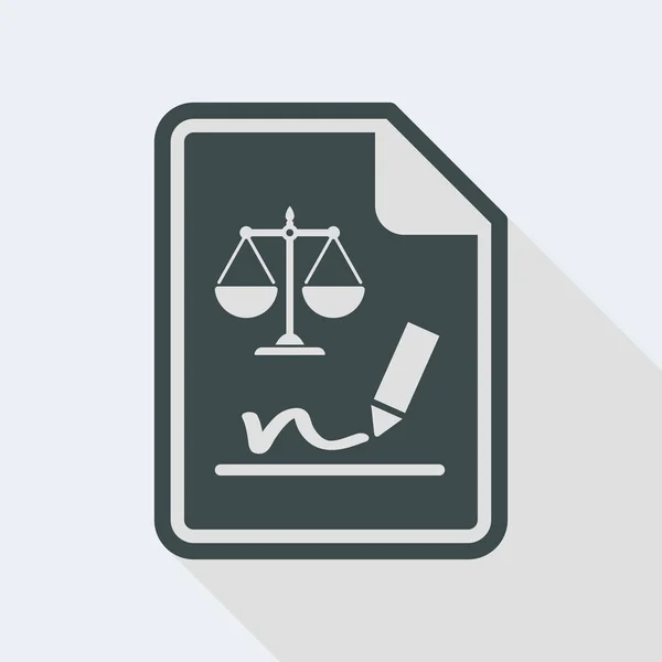Icono de firma de documento legal — Vector de stock