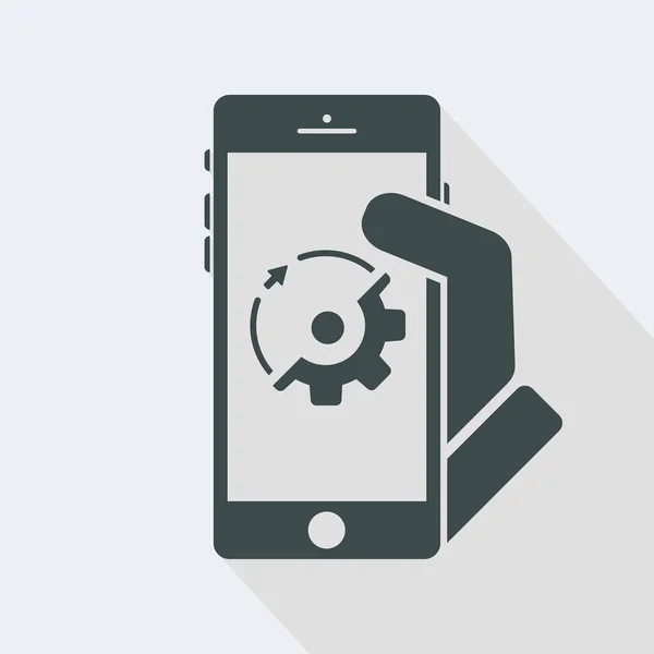 Smartphone settings flat icon — Stock Vector