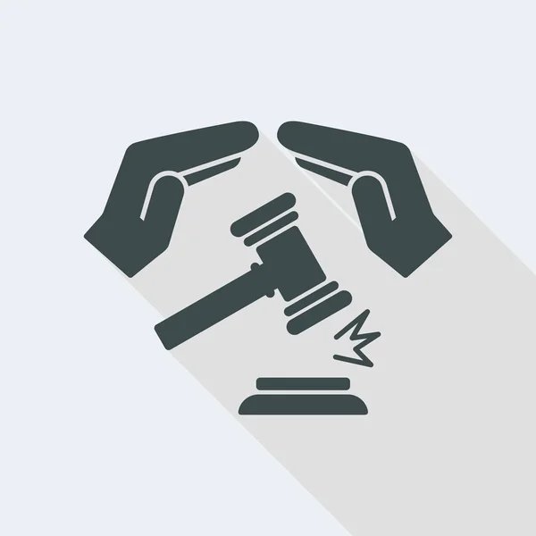 Icono del concepto de protección jurídica — Archivo Imágenes Vectoriales