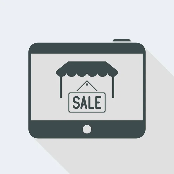 Onlinebutik försäljning på surfplatta — Stock vektor