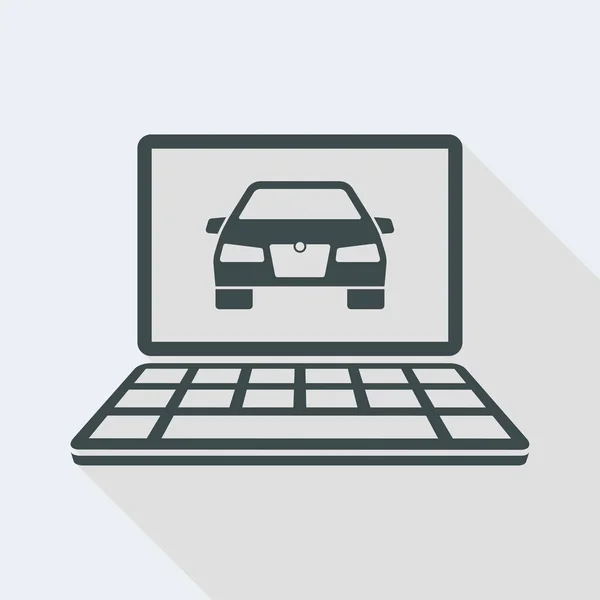Automotove website op laptop — Stockvector