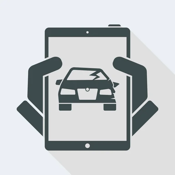 自動車事故支援のためのアプリケーション — ストックベクタ