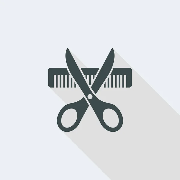 Simbolo parrucchiere icona concetto — Vettoriale Stock