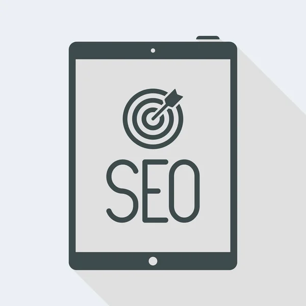 Seo éxito de marketing en la tableta — Vector de stock