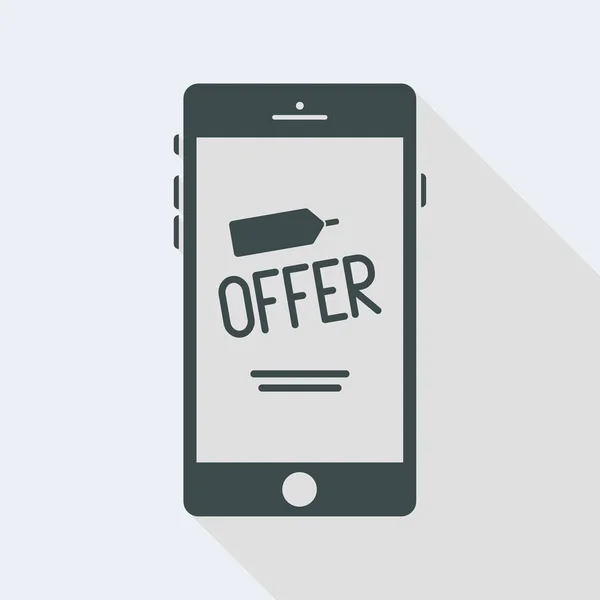 Offerta online su smartphone — Vettoriale Stock