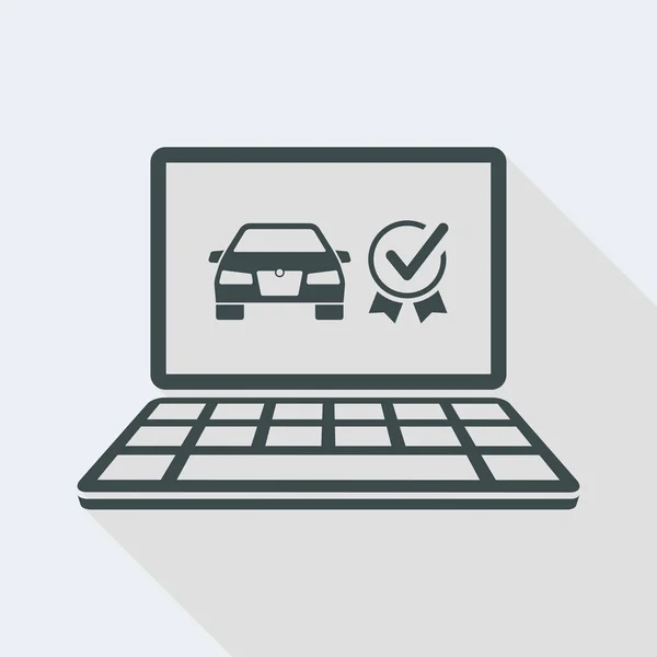 Carro premium no laptop —  Vetores de Stock