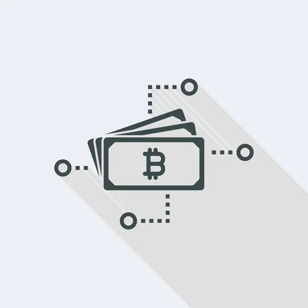 Ícone de conceito de rede Bitcoin — Vetor de Stock