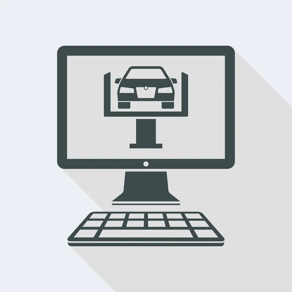 Software di controllo auto sul desktop del computer — Vettoriale Stock