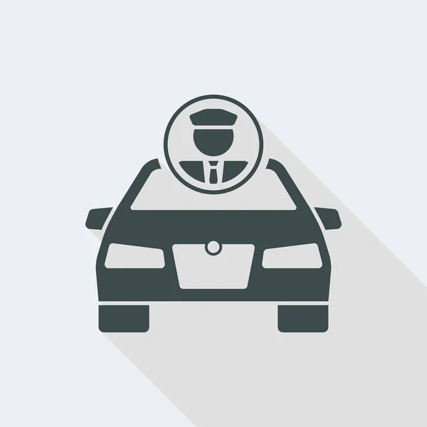 Chauffeur service flat pictogram — Stockvector