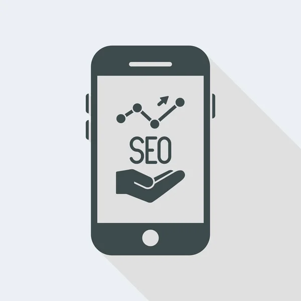 SEO groei gegevens op smartphone — Stockvector