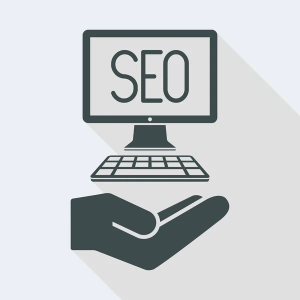 Ícone de serviços de solução Seo —  Vetores de Stock