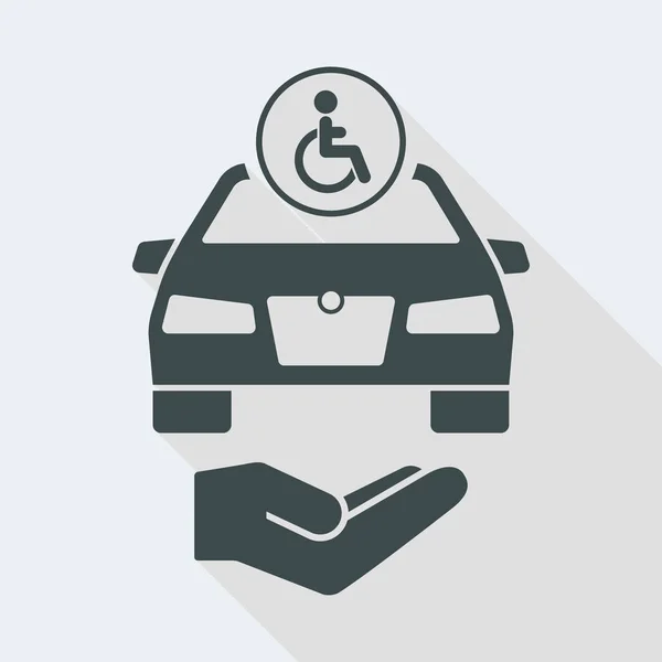 Disabled car service icon — Stock Vector