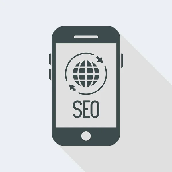 Servicios completos de SEO en dispositivos móviles — Vector de stock