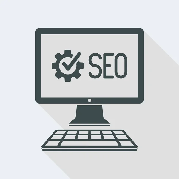 检查移动设备上的 seo — 图库矢量图片