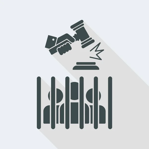Έννοια της καταδίκης σε καταδίκη — Διανυσματικό Αρχείο