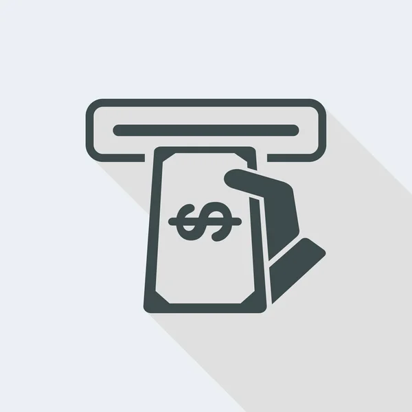 Dolar ATM hizmeti simgesi — Stok Vektör
