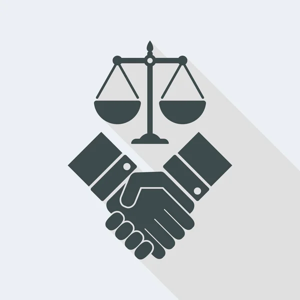 Icona simbolo accordo legale — Vettoriale Stock