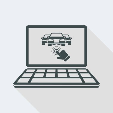 Tablet üzerinde araba fonksiyonu için parmak dokunma