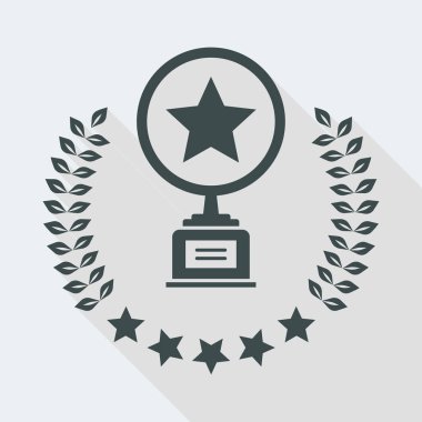 Ödül defne simgesi ve yıldız fincan