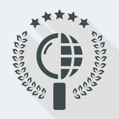 Minimal modern tasarım ve uzun gölge ile düz ve izole vektör illüstrasyon simgesi