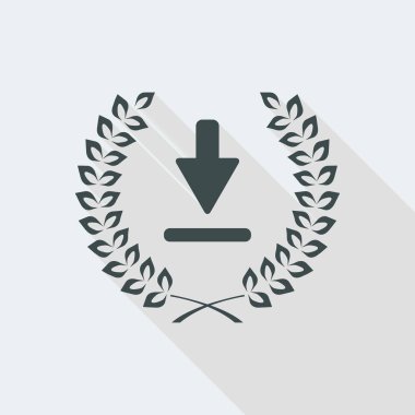 Premium indir düz simge